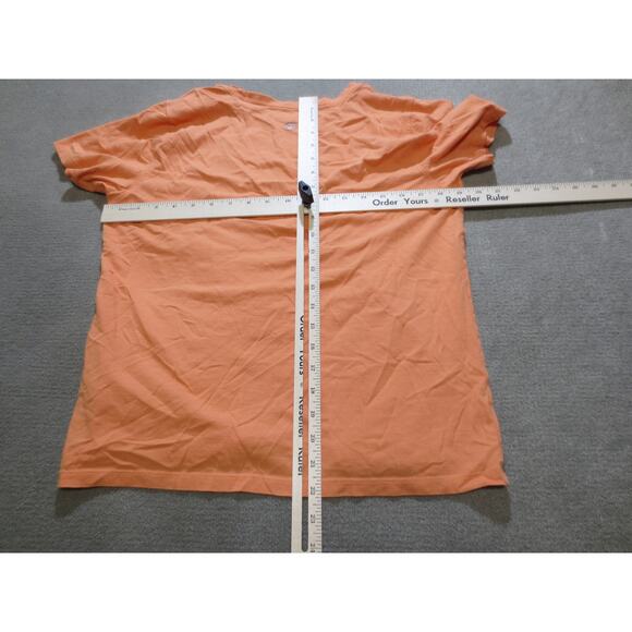 Life is Good Womens Shirt Meidum Orange Tee Short Sleeve Tree Butterfly - Picture 6 of 7